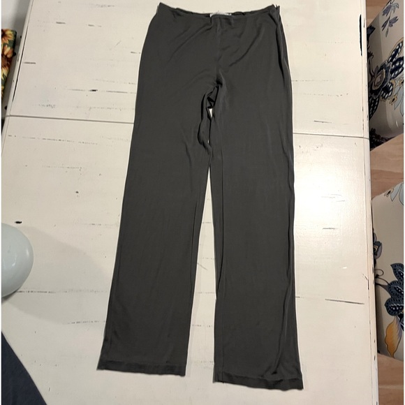 Emanuel Ungaro Pants - Emanuel Ungaro 100% Silk Dark Grey Long Pants Size Small
